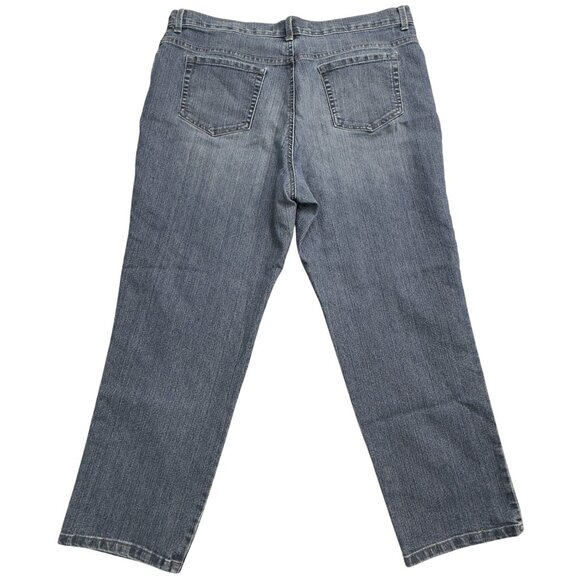 Gloria Vanderbilt Womens Amanda Jeans Size 18 Short Straight Leg Denim Blue - Picture 2 of 15